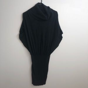 All Saints charcoal funnel neck sweater dress